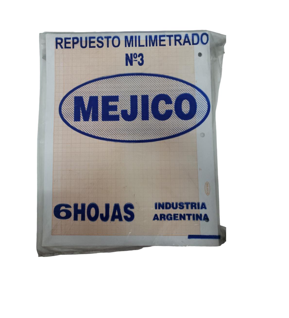 REPUESTO HOJA MILIMETRADA N*3 MEJICO